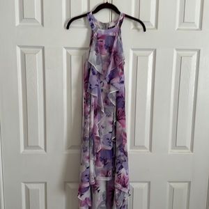 Jennifer Lopez high low ruffled dress lightweight